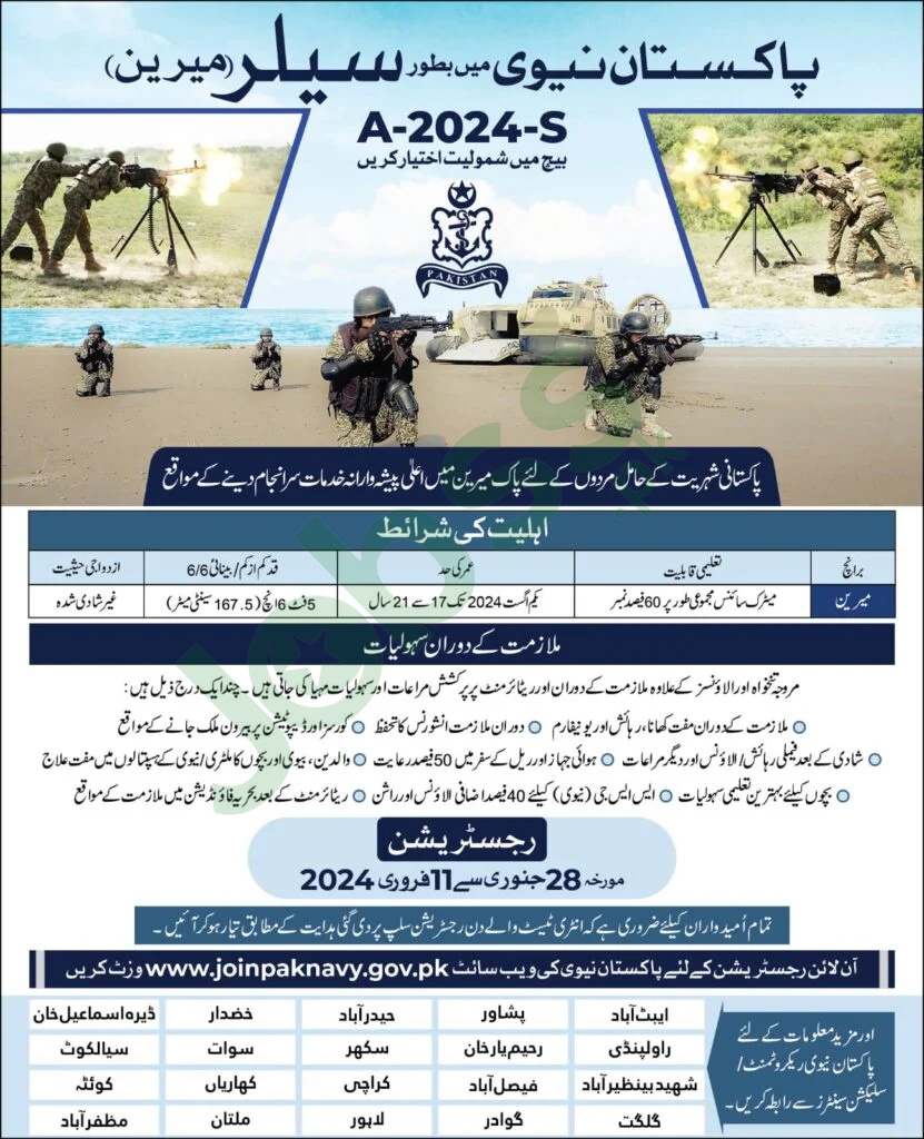 Join Pak Navy 2024 advertisement